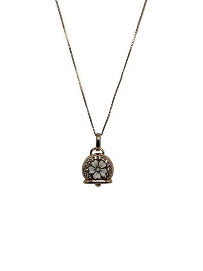 Collana in Cammeo Campanella incisione "Fiore"