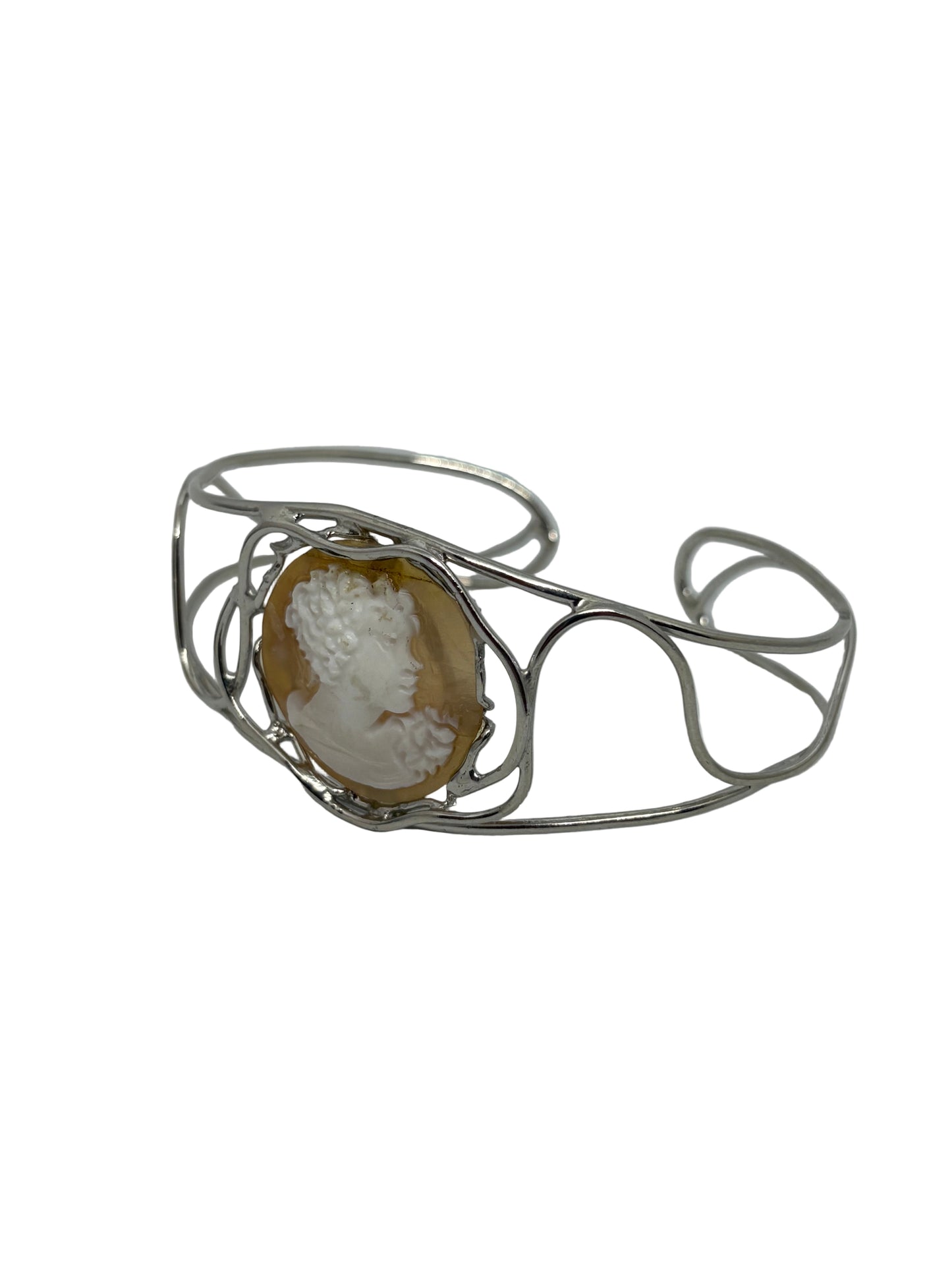 Bracciale in Cammeo Schiava incisione "Profilo di Donna"