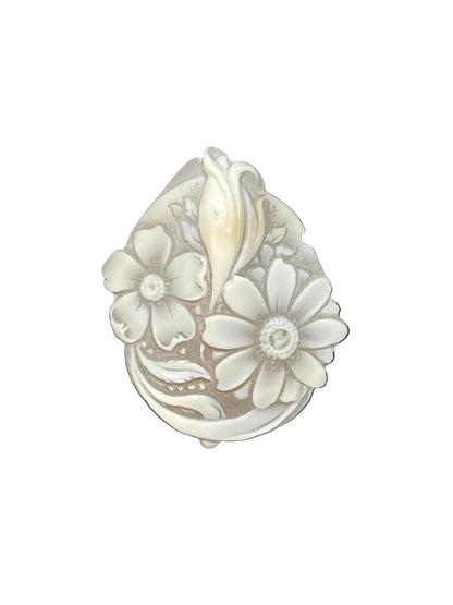 Cammeo Nudo incisione Fiori
