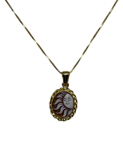 Collana in Cammeo incisione "Sole"