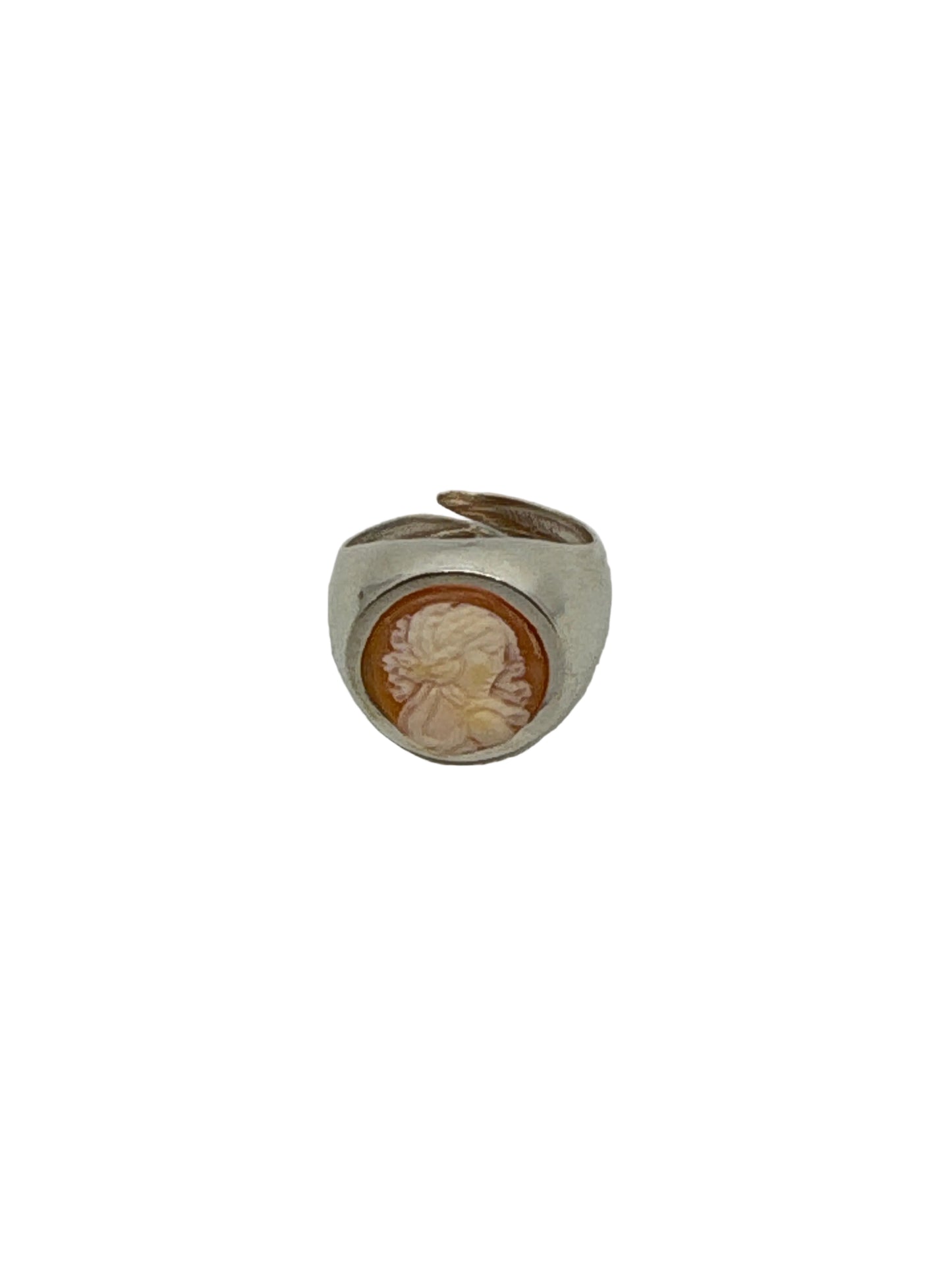 Anello in Cammeo Artistico incisione "Profilo di Donna"