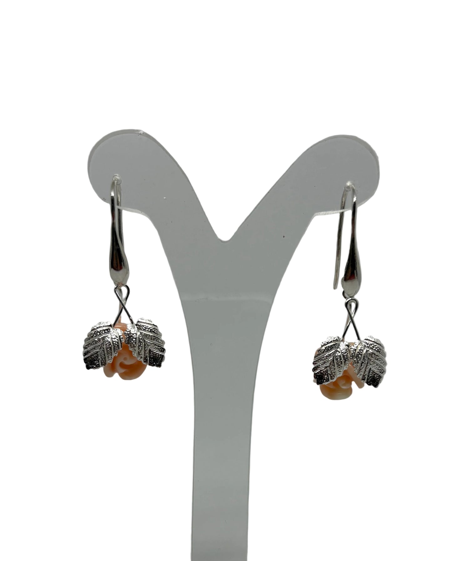 Orecchini in Corallo "Rosa Scolpita"