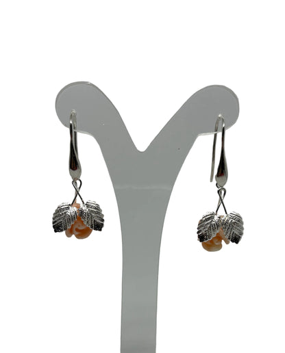 Orecchini in Corallo "Rosa Scolpita"