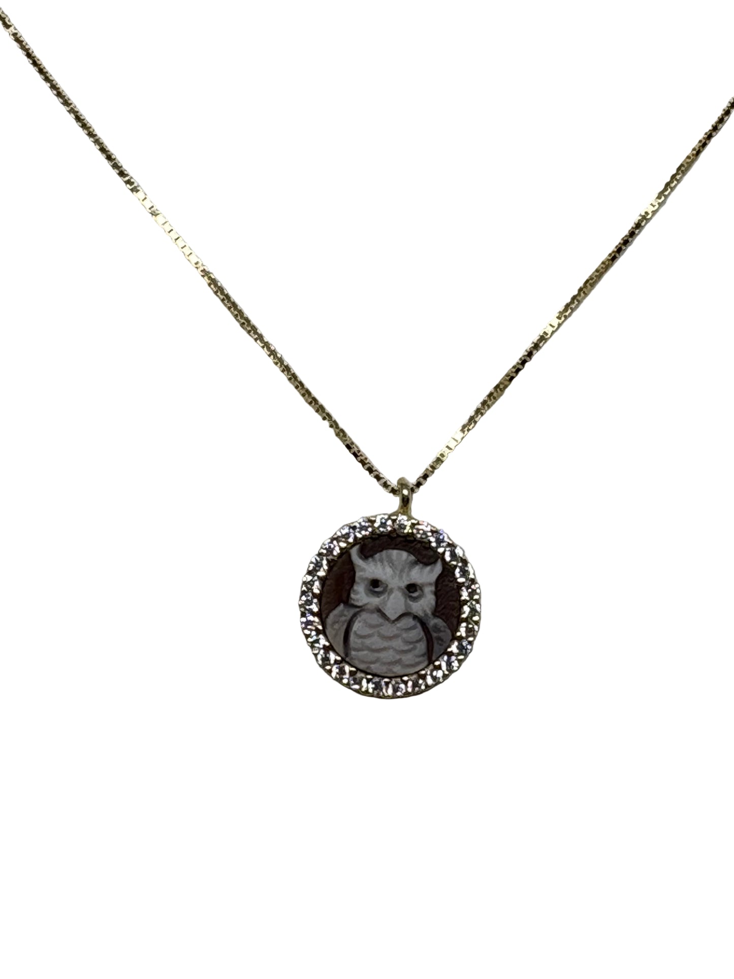 Collana in Cammeo incisione "Gufo"