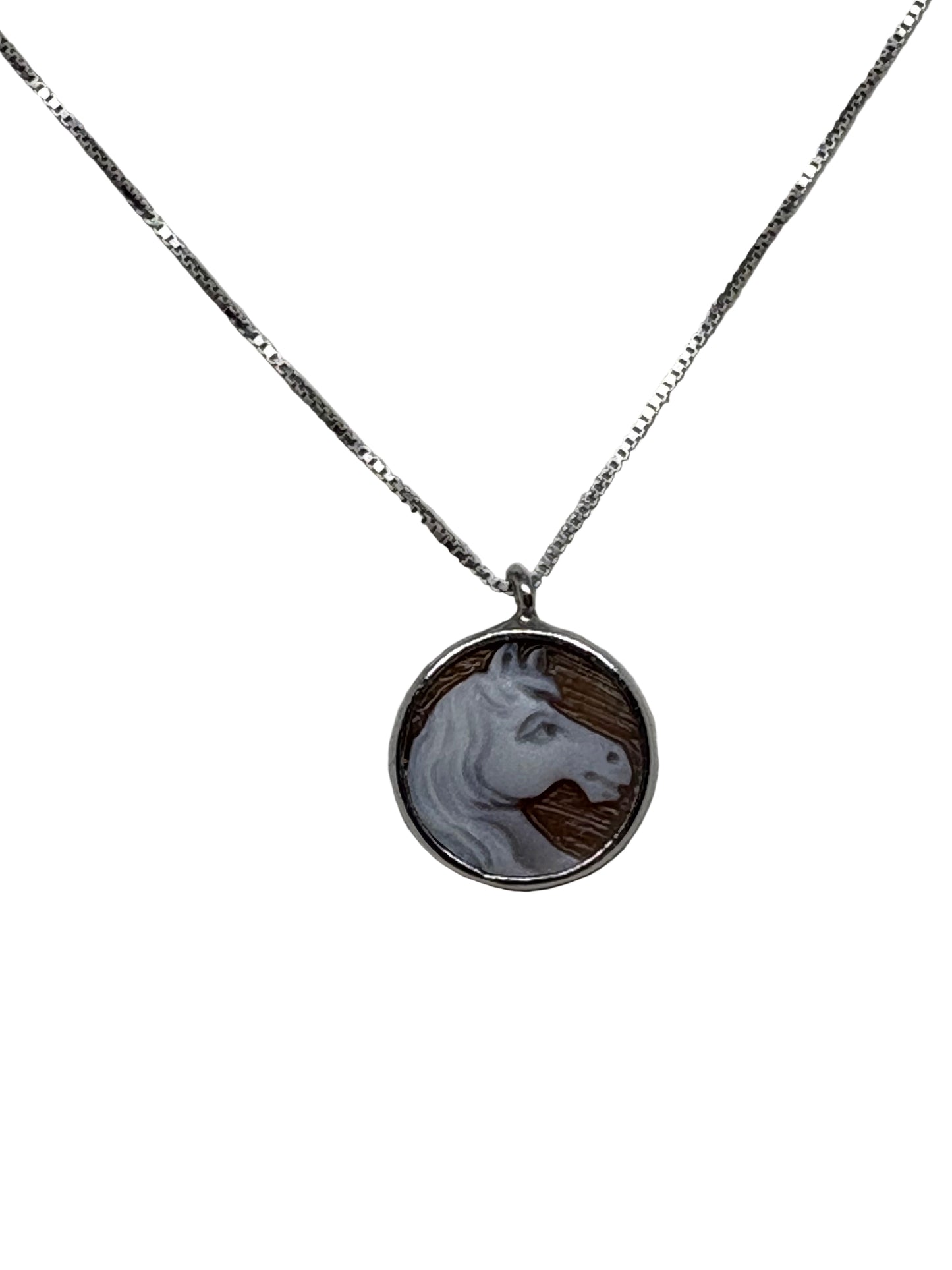 Collana in Cammeo incisione "Cavallo"