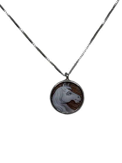 Collana in Cammeo incisione "Cavallo"