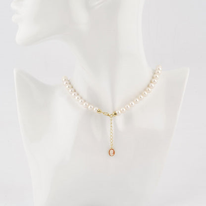 Italian Cameo Necklace Suiko Cameo Profile Woman