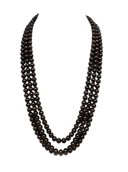 Collana in Torchon di Perle Nere