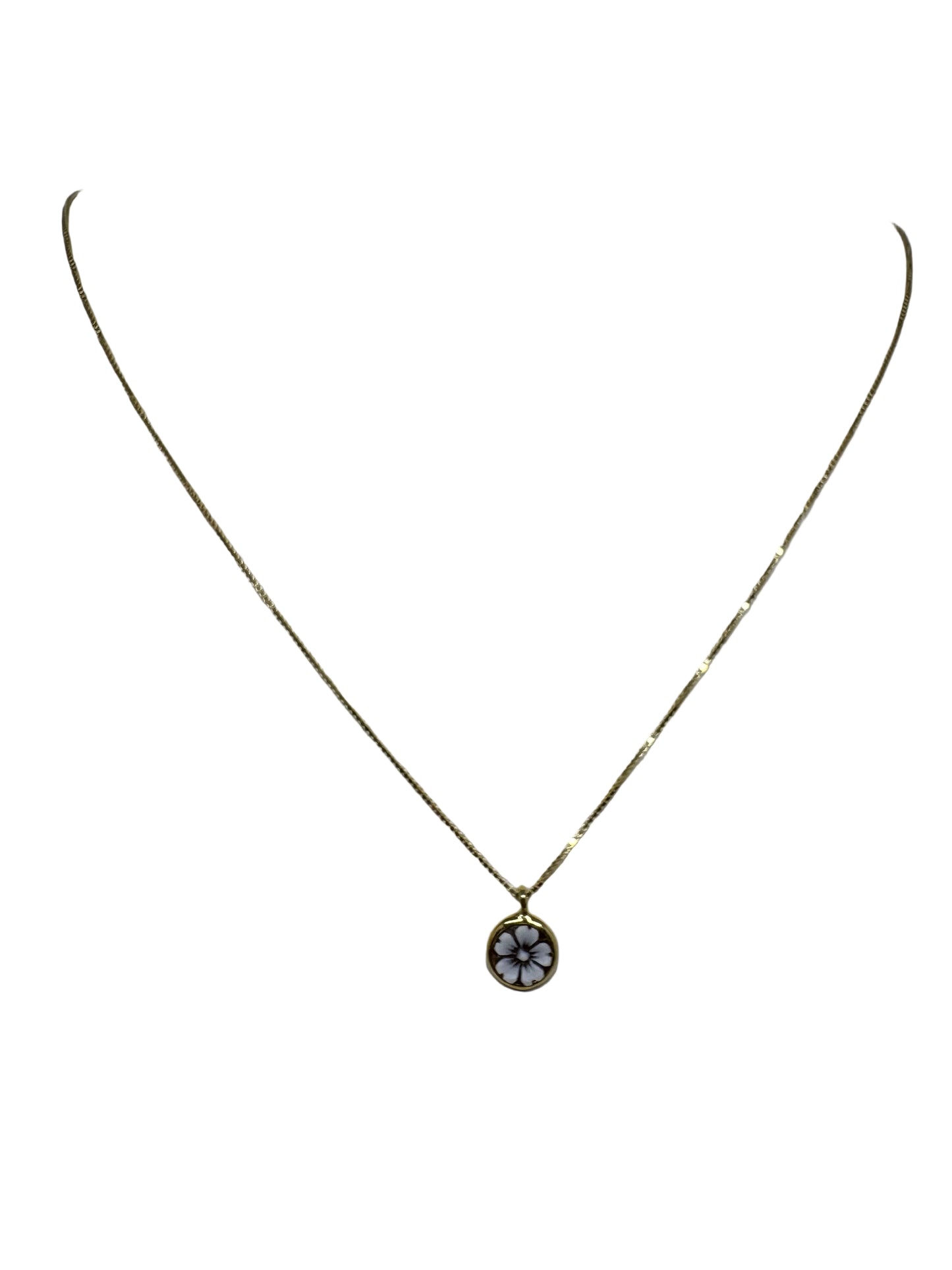 Collana in Cammeo incisione "Fiore"