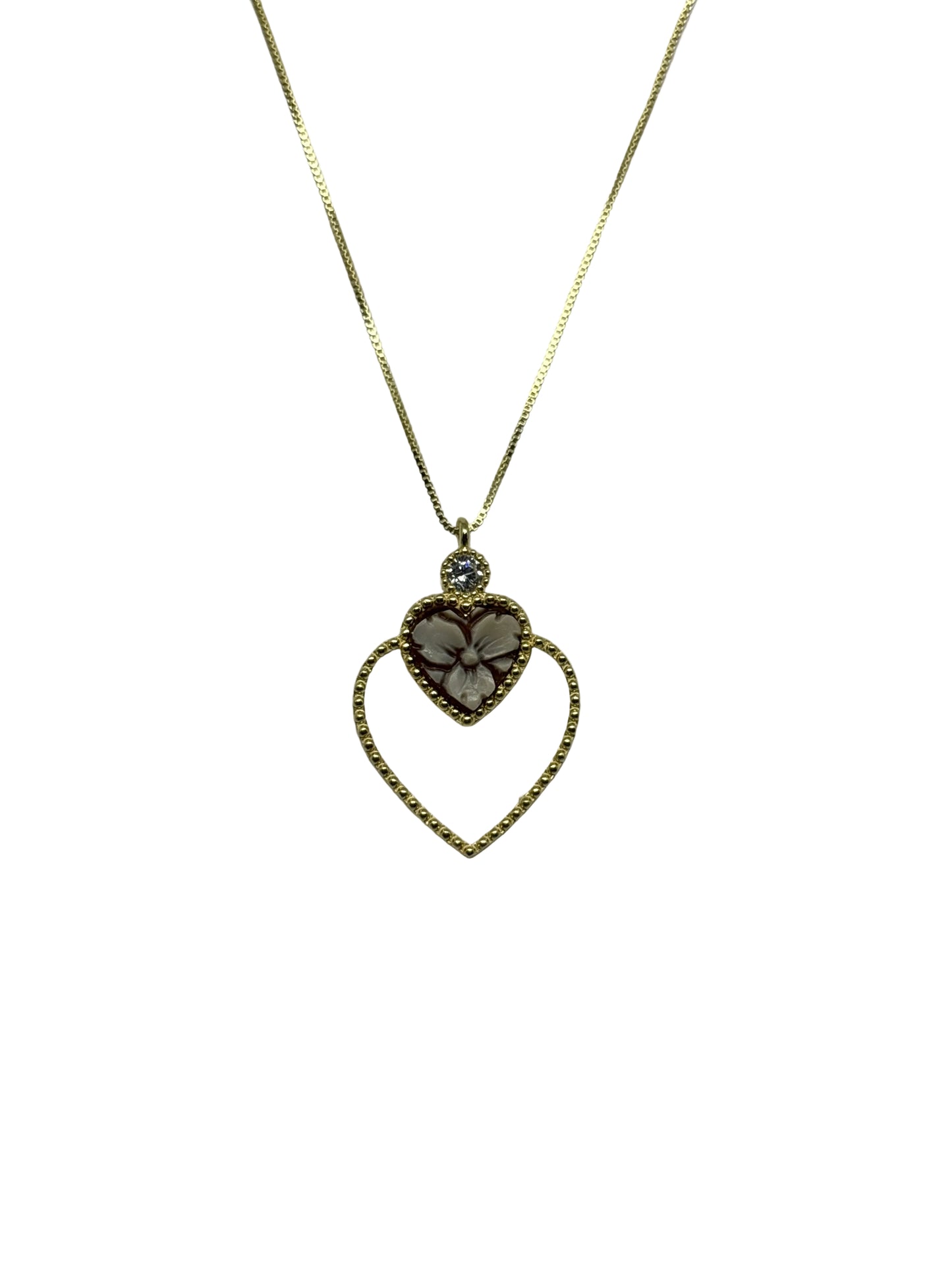 Collana in Cammeo incisione "Fiore"
