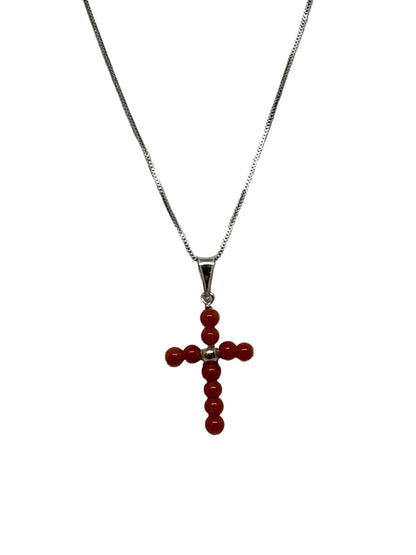 Pendente in Corallo "Croce"