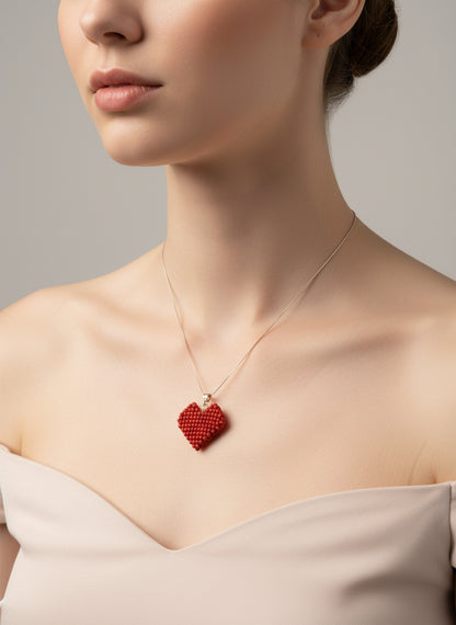 Pendente in Corallo "Cuore"