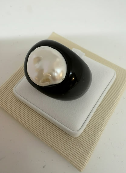 Anello in Agata e Perla