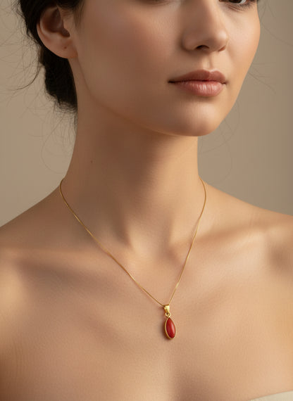 Pendente in Corallo "Goccia"