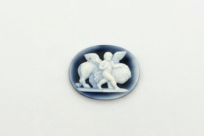 Cammeo Nudo in Agata incisione Putto