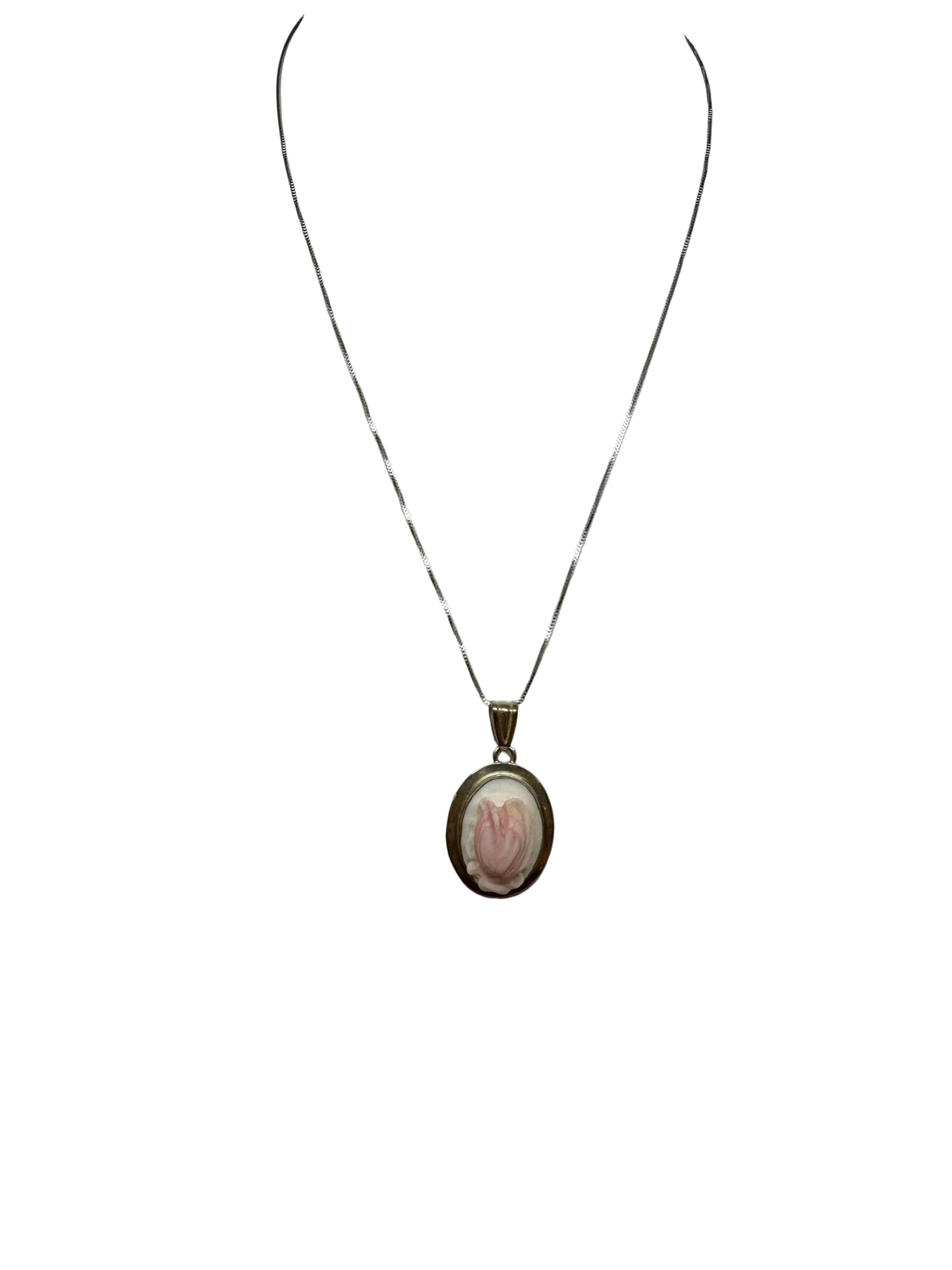 Pendente in Cammeo incisione "Fiore"