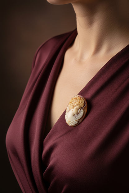 Cammeo Nudo Antico incisione Volto di Donna
