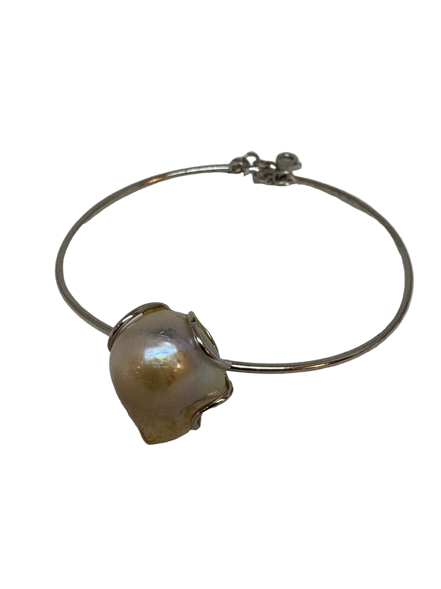 Bracciale Rigido con Perla Barocca