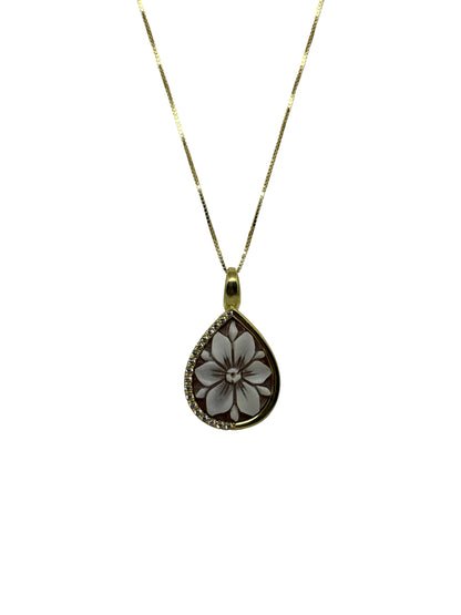 Collana in Cammeo incisione "Fiore"