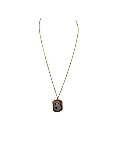 Pendente in Cammeo incisione "Lettera B"