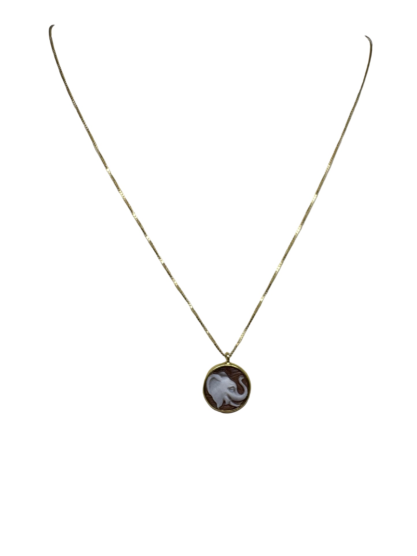 Collana in Cammeo incisione "Elefante"