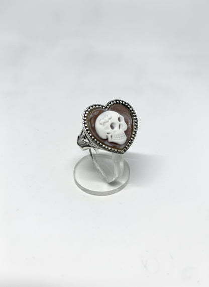 Anello in Cammeo "Incisione Teschio"