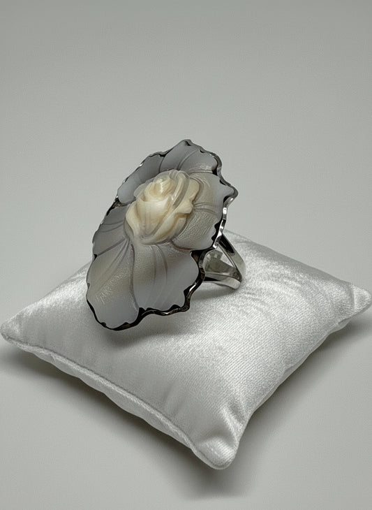Anello in Cammeo "Fiore in Rilievo"