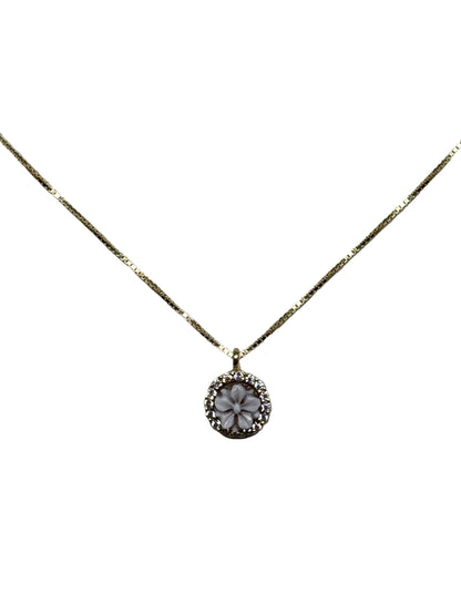 Collana Cammeo incisione "Fiori"