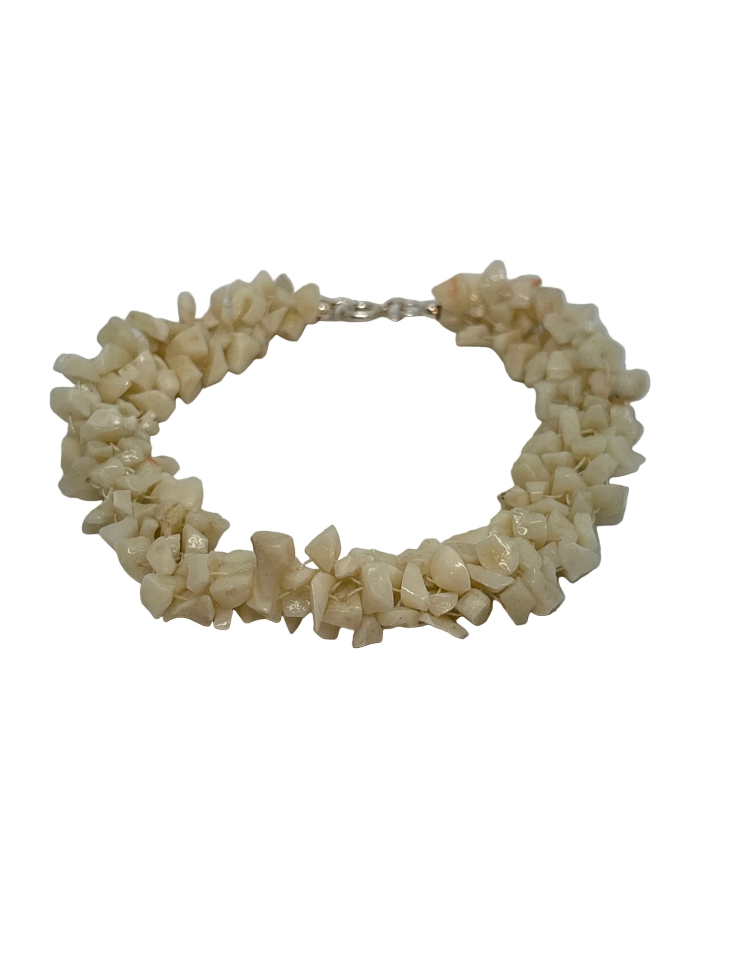 Bracciale Tessito in Corallo Bianco