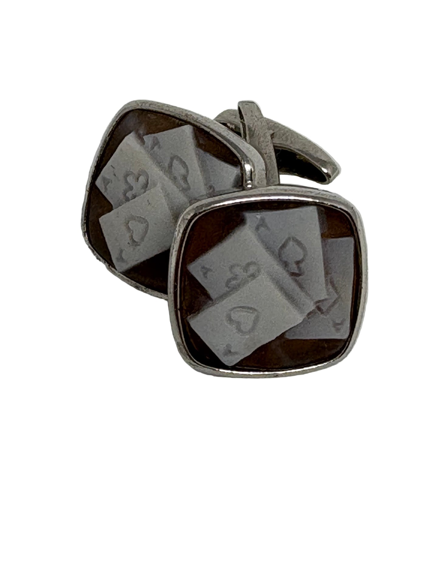 Gemelli in Cammeo  "Cameo Italiano Carte Poker"