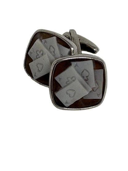 Gemelli in Cammeo  "Cameo Italiano Carte Poker"