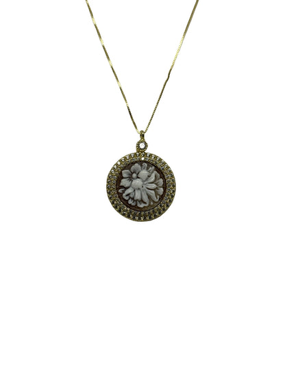 Collana in Cammeo incisione "Fiori"