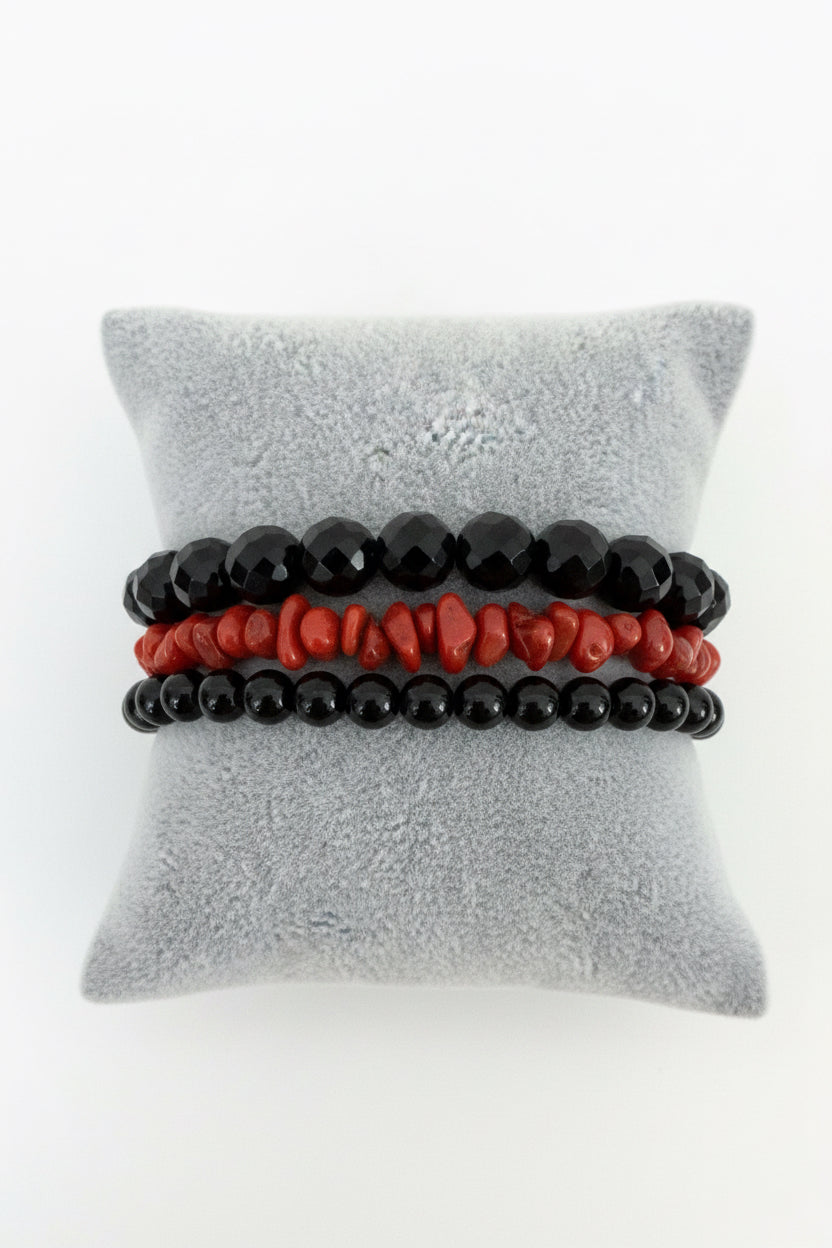 Bracciale in Agata e Corallo