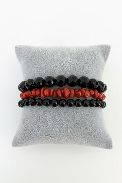 Bracciale in Agata e Corallo