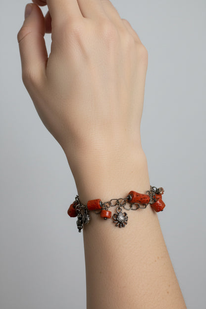 Bracciale in Corallo Rosso Grezzo