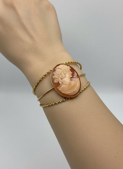 Bracciale in Cammeo Schiava incisione "Profilo di Donna"