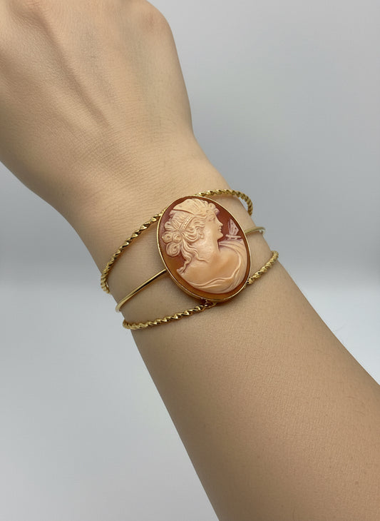 Bracciale in Cammeo Schiava incisione "Profilo di Donna"