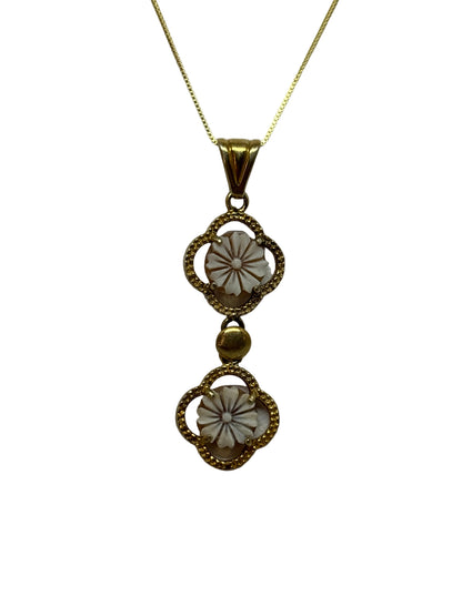 Pendente in Cammeo incisione "Fiore"