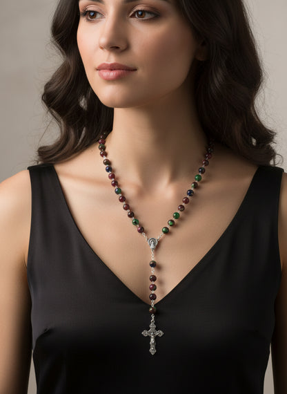 Rosario Occhio di Tigre Satinato