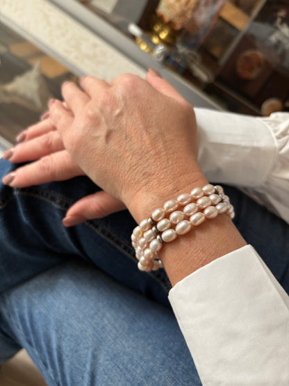 Bracciale di Perle Rosa