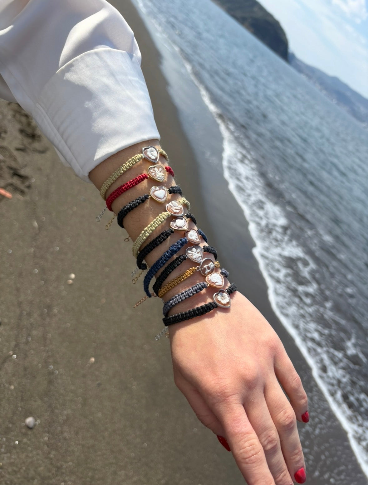 Bracciale in Cammeo incisione "Cuore Sacro"