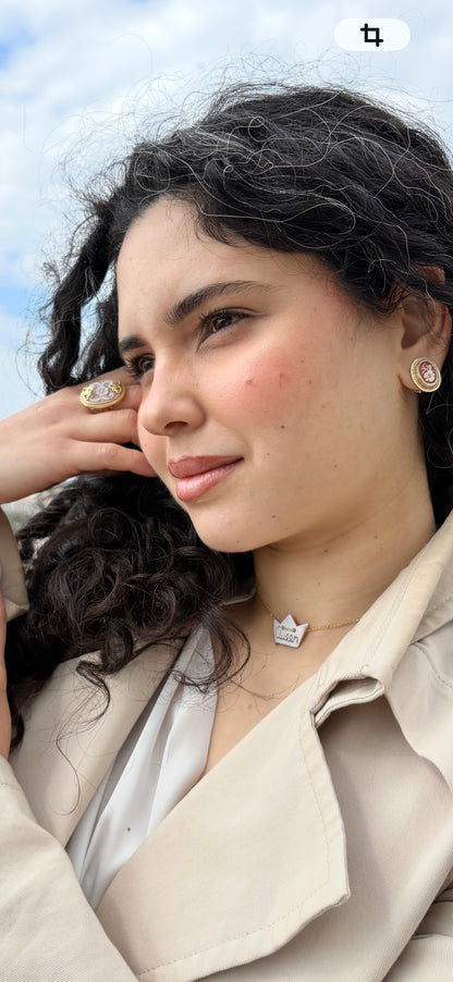 Anello in Cammeo incisione "Fiori"