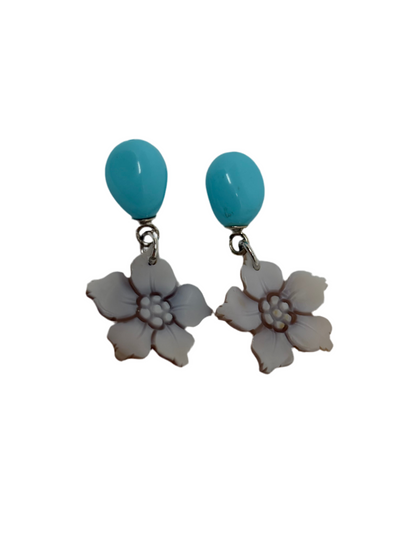 Orecchini in Cammeo e Pasta di Turchese