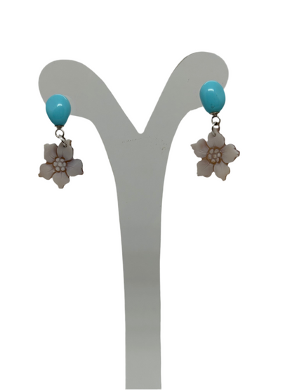 Orecchini in Cammeo e Pasta di Turchese