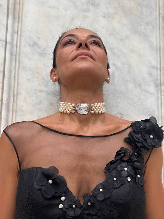 Collana in Cammeo Artistico Profilo di Donna