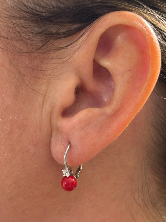 Orecchini in Corallo Bambù