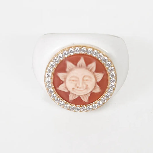 Sun Cameo Ring