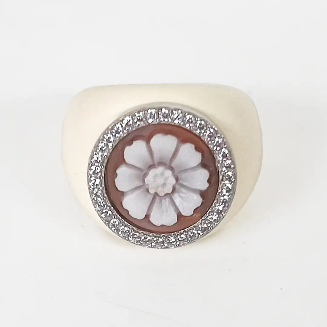 Flower Cameo Ring