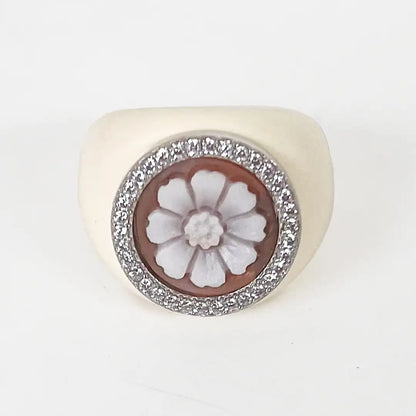 Flower Cameo Ring