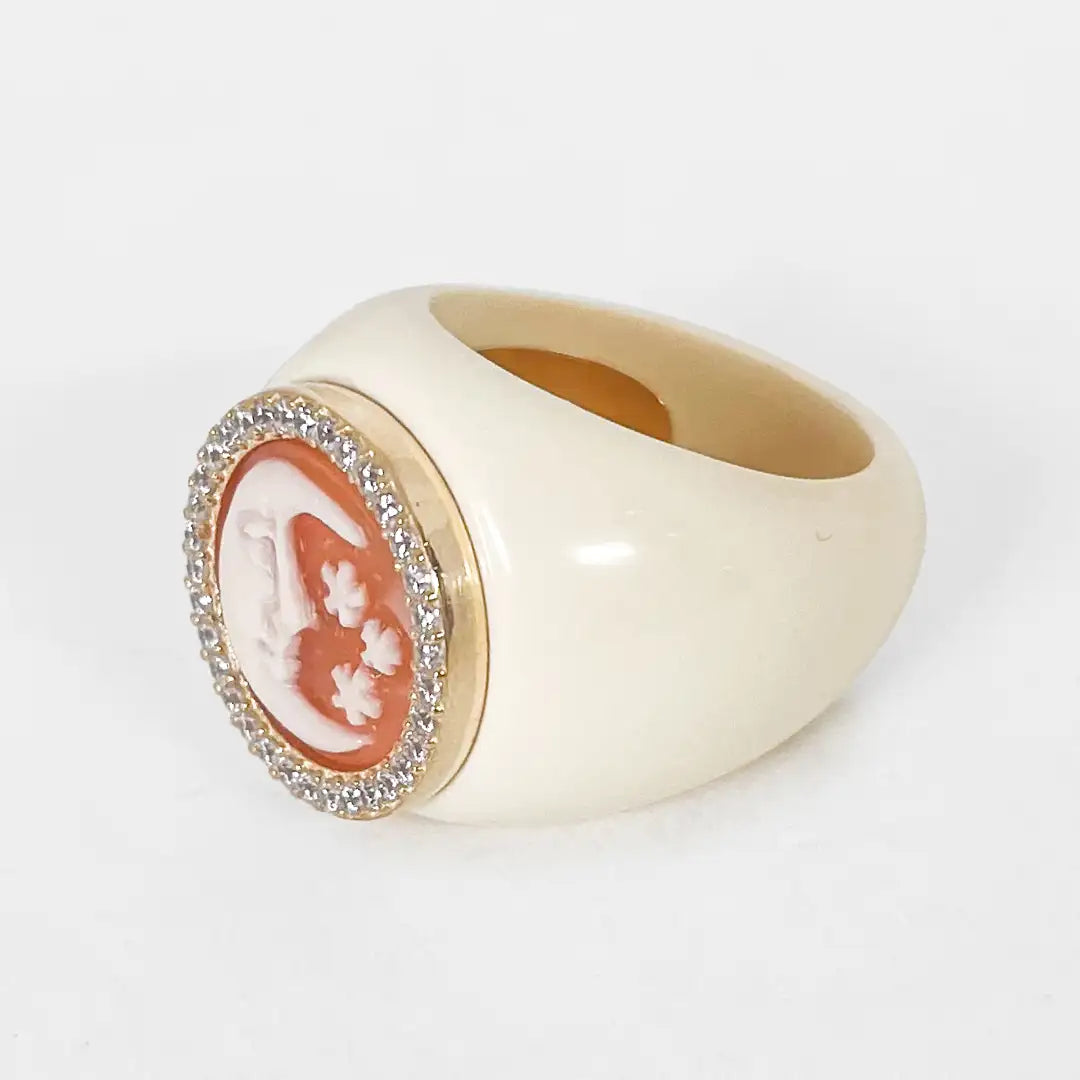Moon Cameo Ring